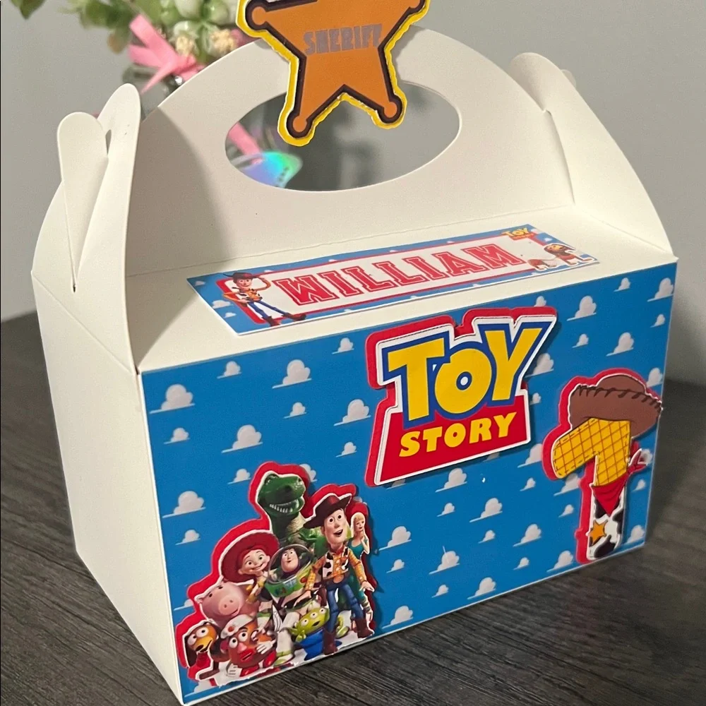 Themed Party Favor Box - Blue and White